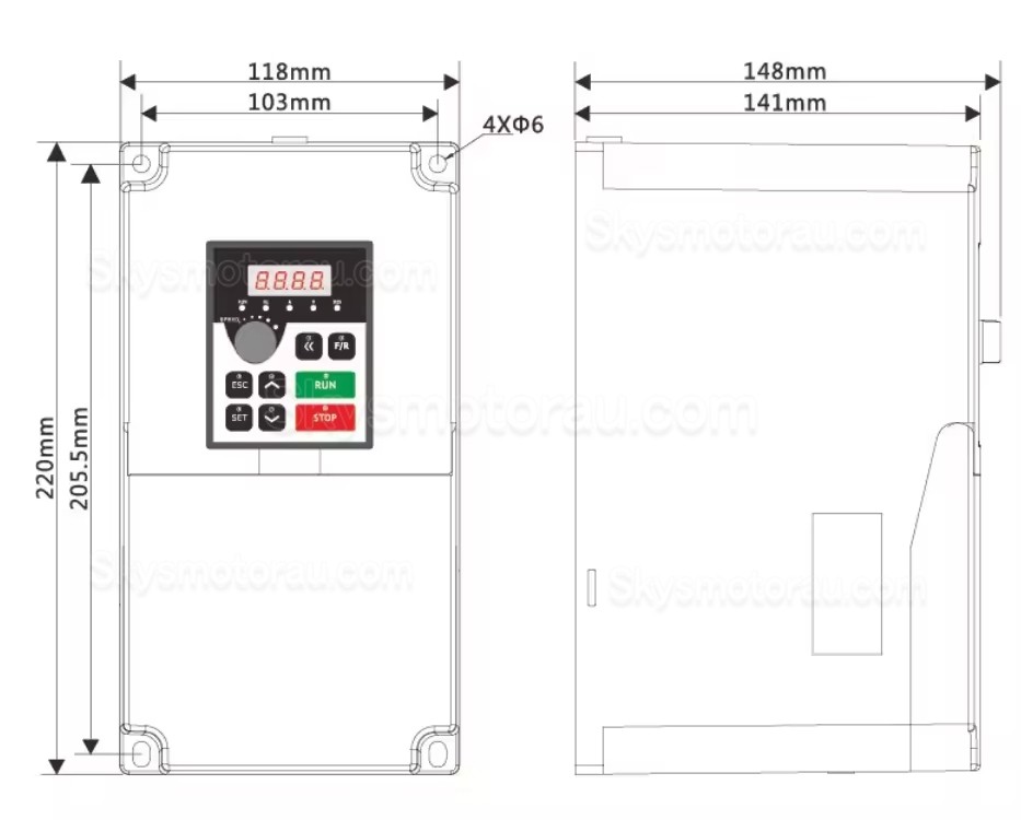 5.5KW 220V/380V VFD Spindle Drives Variable Frequency Drive H100-5.5S2/T4 for CNC Spindle Motor and Engraving Machine